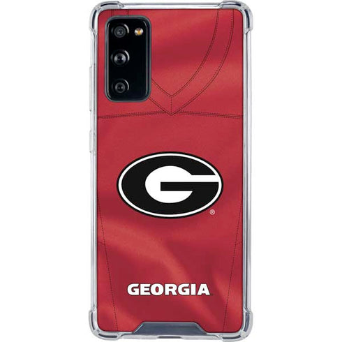 University of Georgia Red Jersey Galaxy S20 FE Clear Case